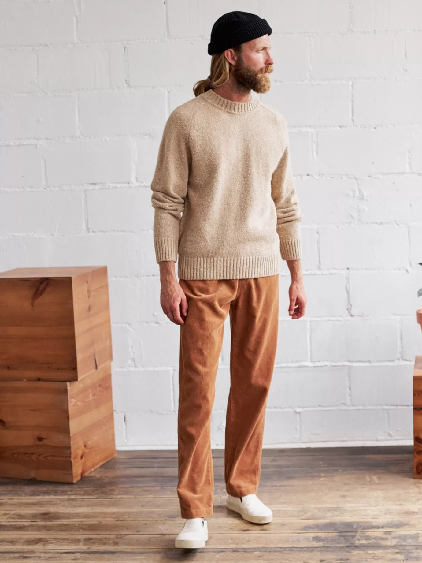 Twothirds Anafe-Beige Melange^ Wool | Cotton