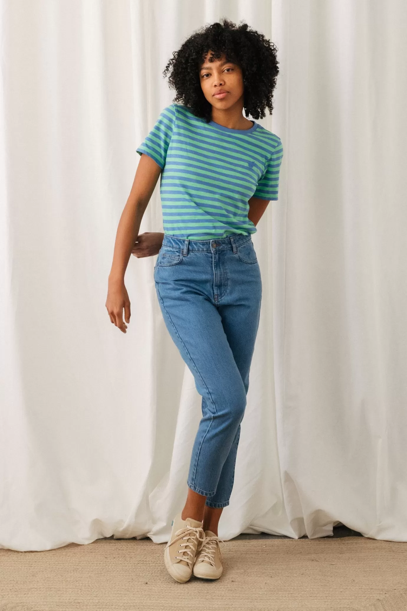 Twothirds Bablon-Mixed Stripes^Women Tops