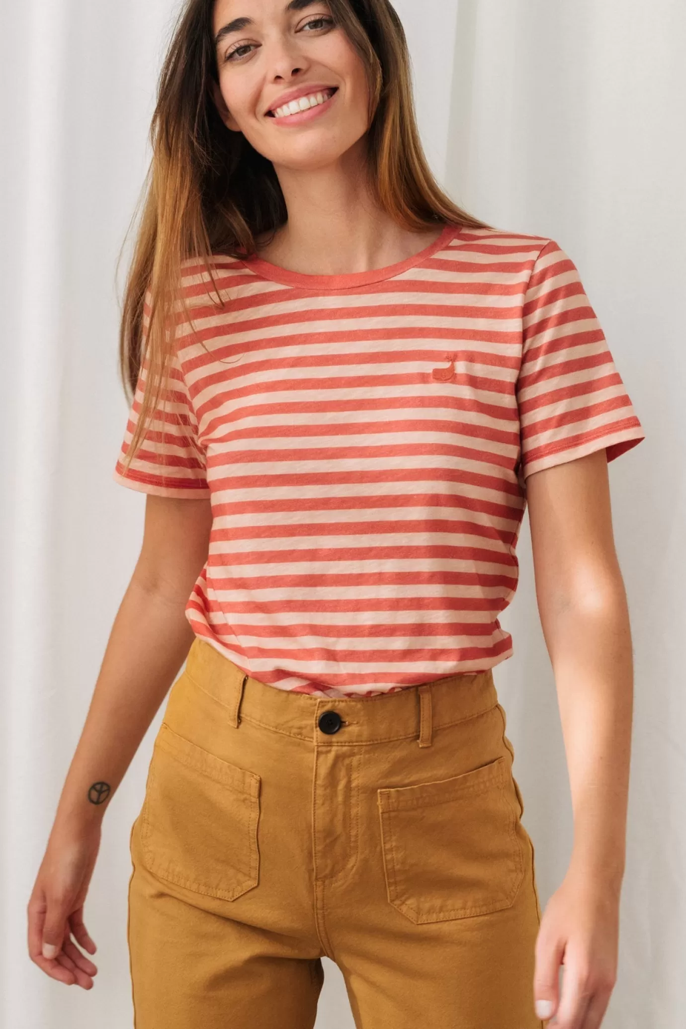 Twothirds Bablon-Red Stripes^Women Tops