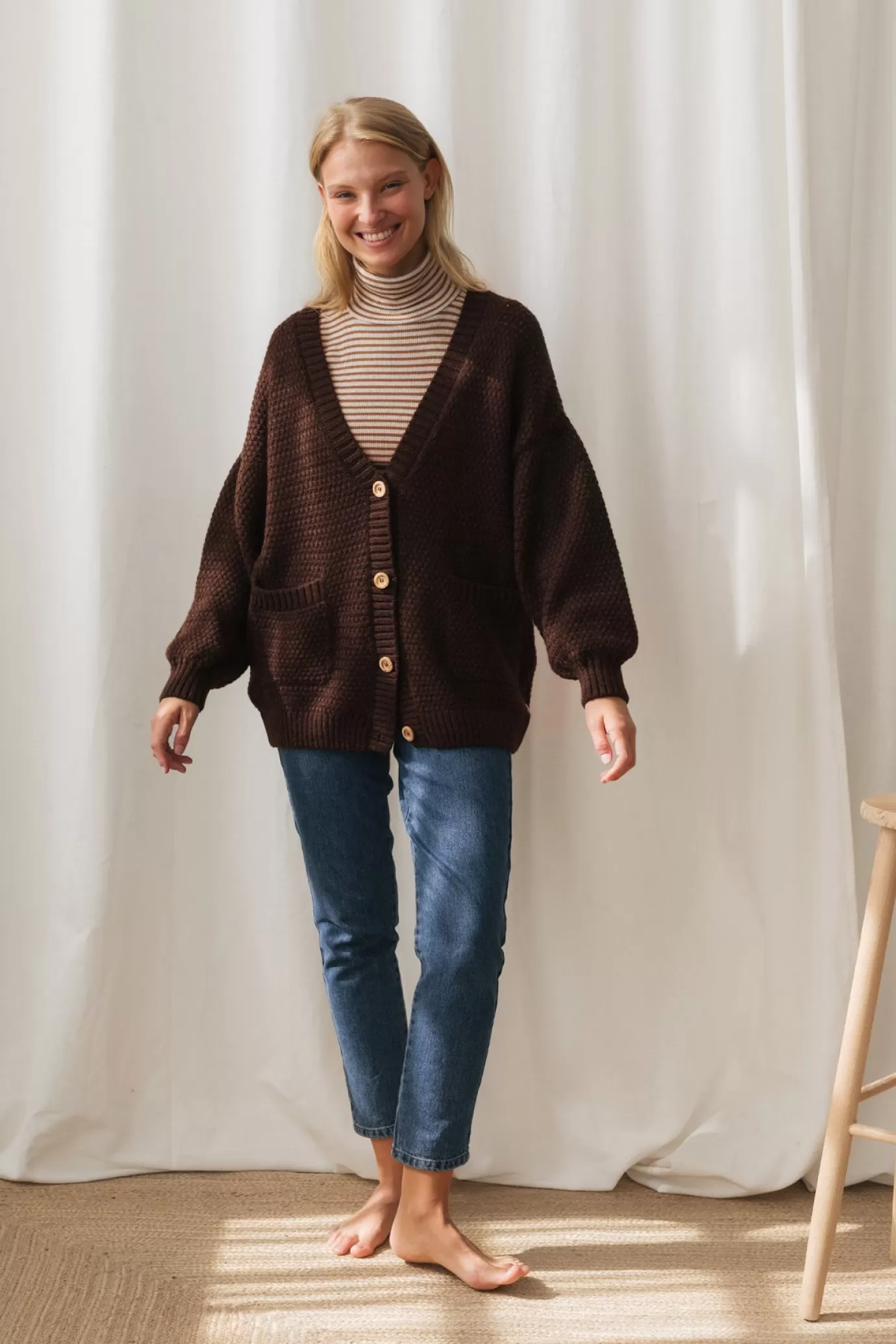 Twothirds Ballycastle-Coffee^Women Knits