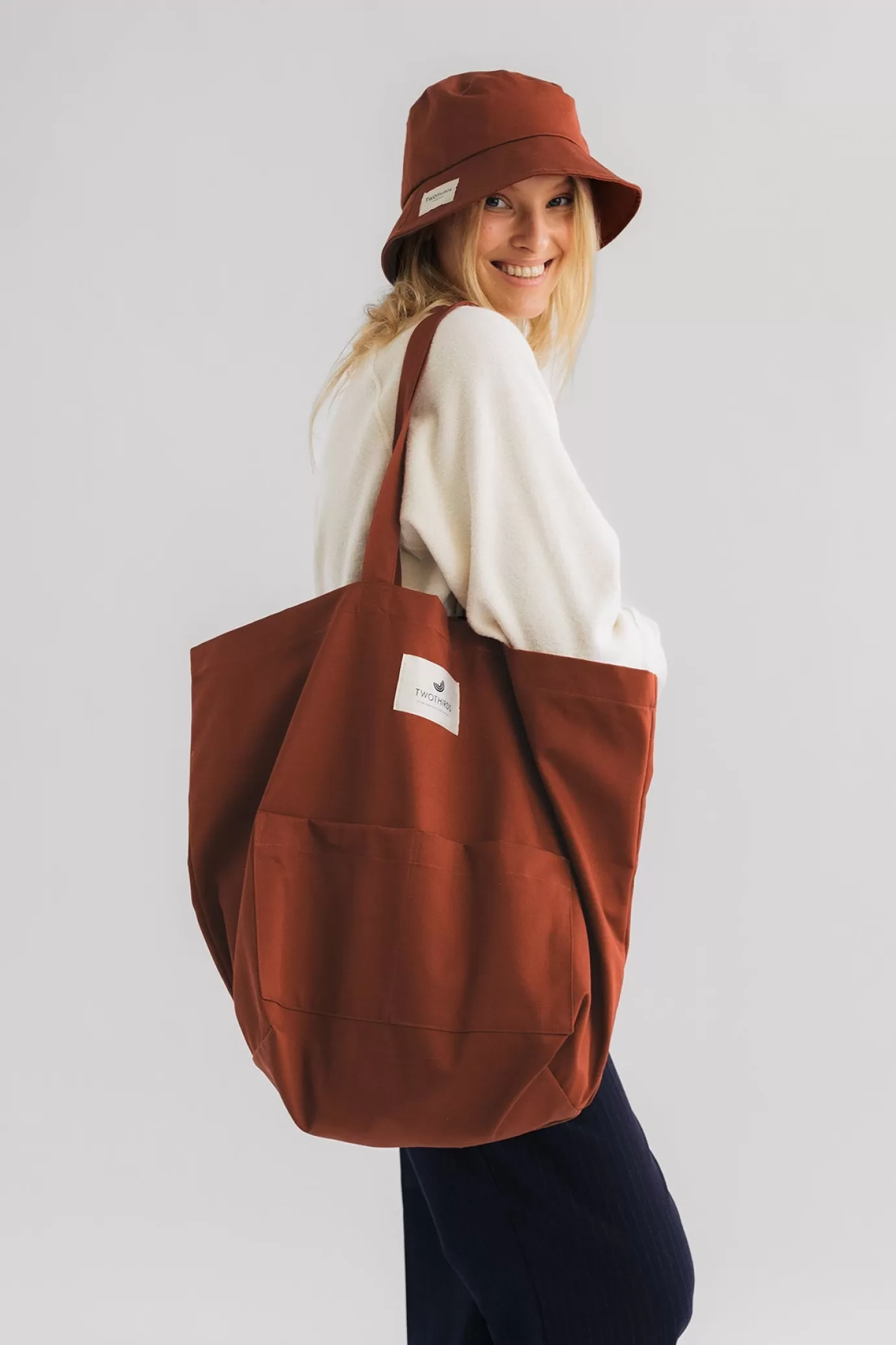 Twothirds Basic Tote Bag-Brick^ Bags