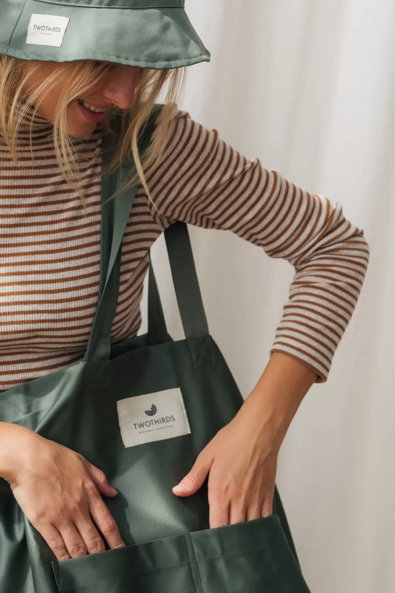 Twothirds Basic Tote Bag-Washed Green^ Bags