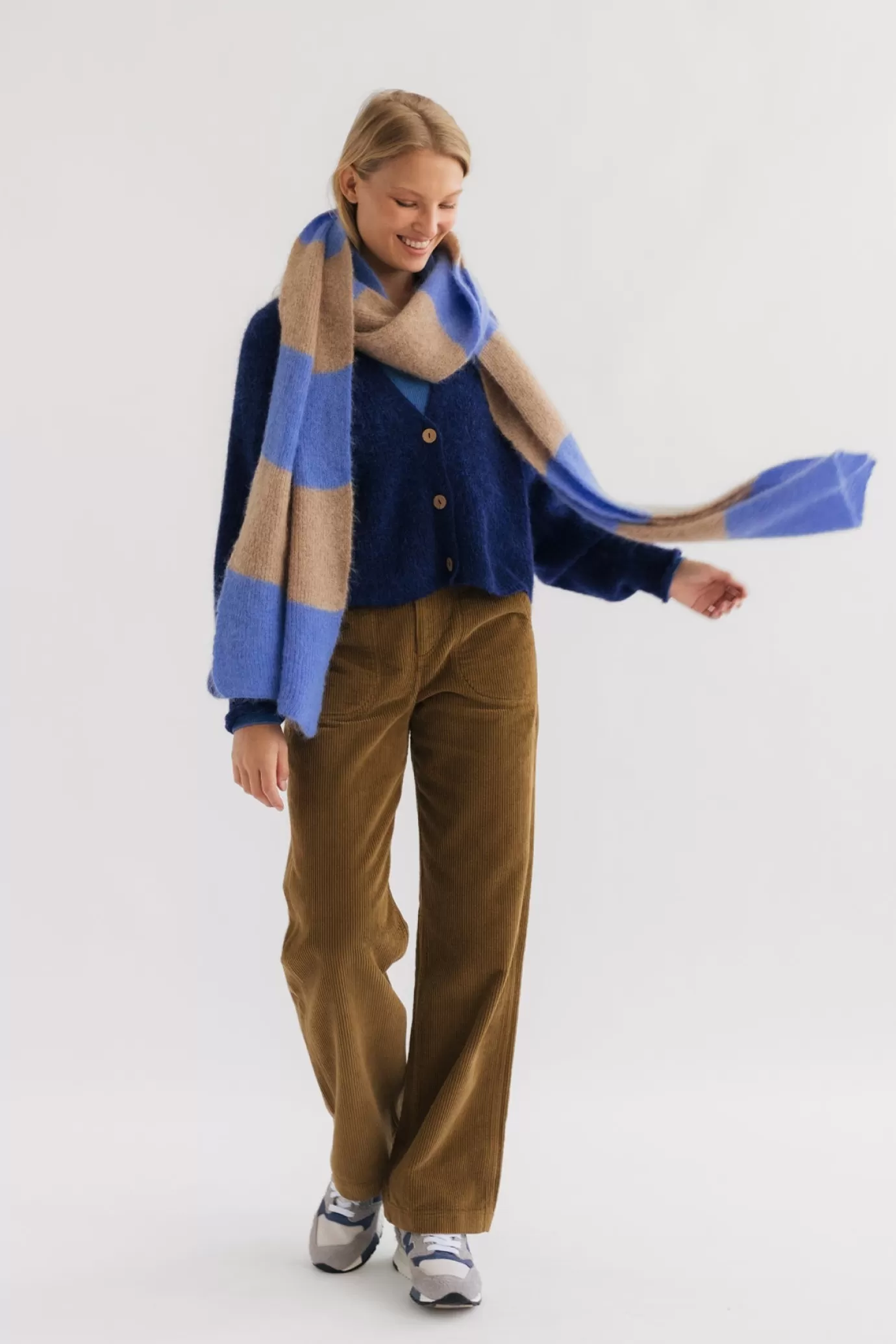 Twothirds Bicolour Scarf-Cyan/Sand^ Neckwear