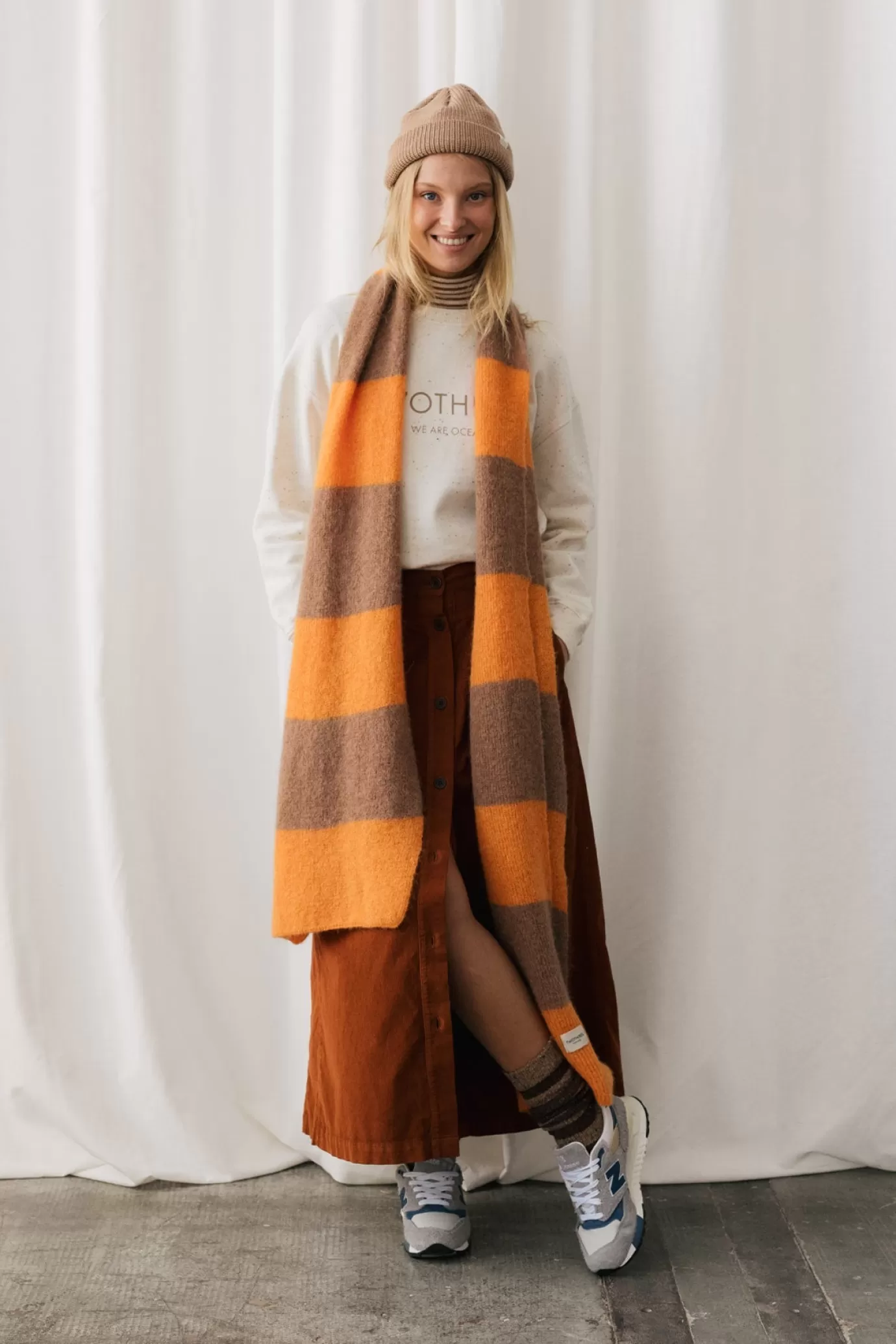 Twothirds Bicolour Scarf-Orange/Cinnamon^ Neckwear