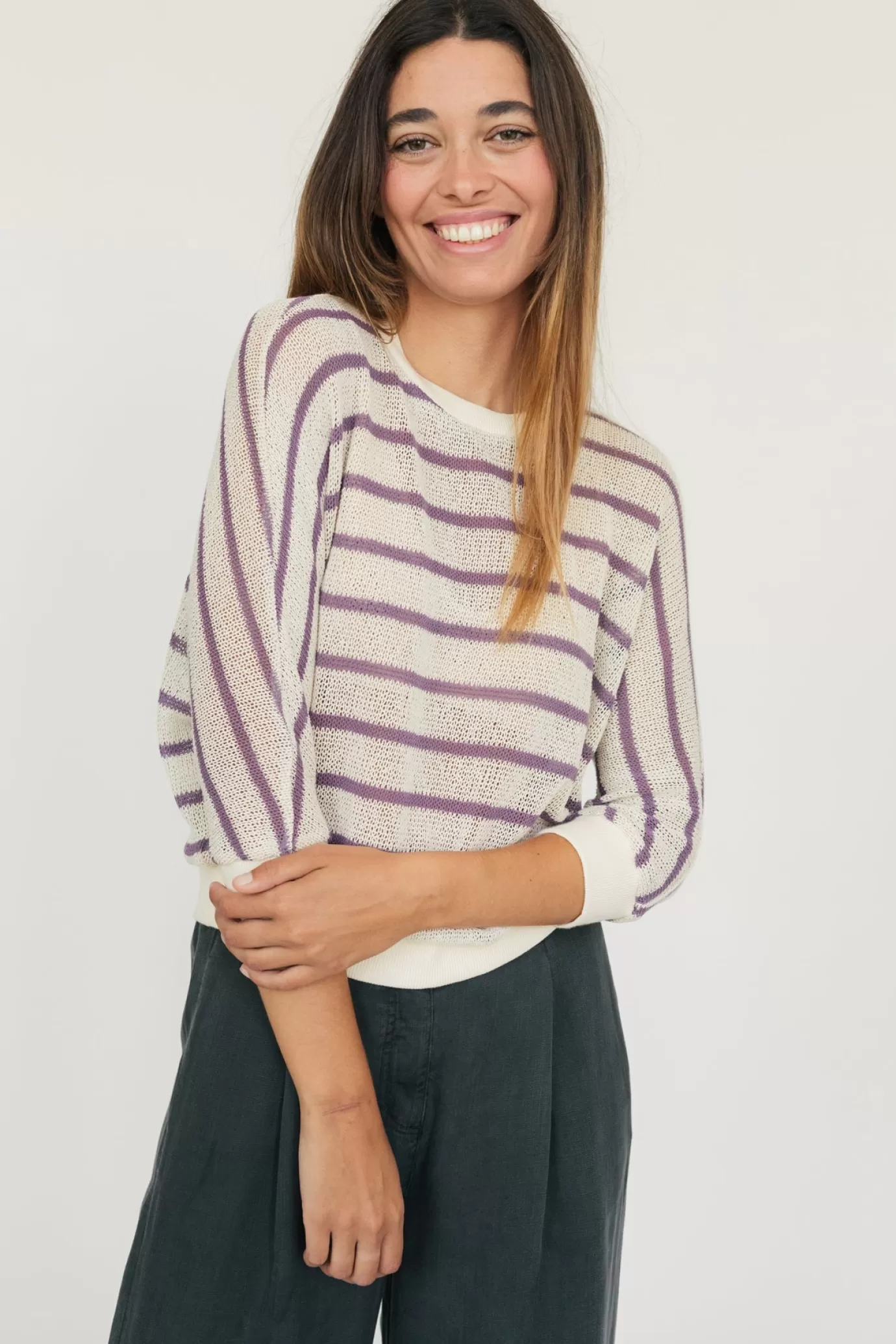 Twothirds Boddam-Lilac Stripes^Women Tops