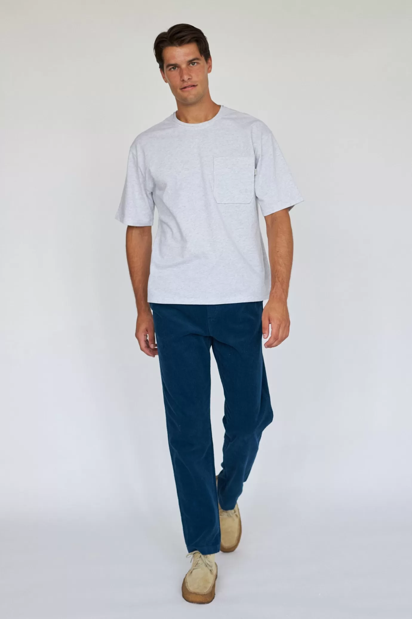 Twothirds Erith-Light Grey Melange^ T-Shirts