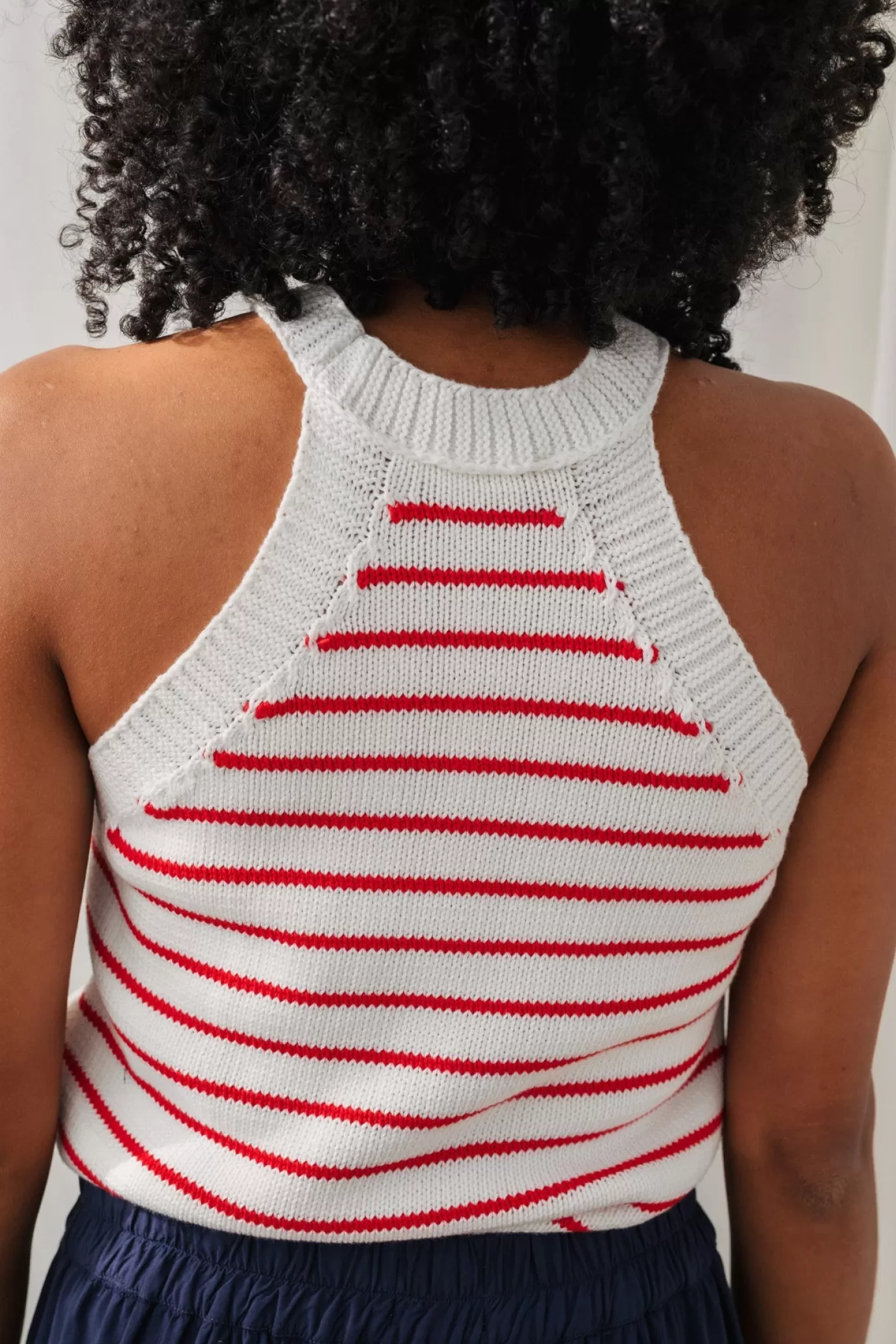 Twothirds Fani-Ecru Red Stripes^Women Knits