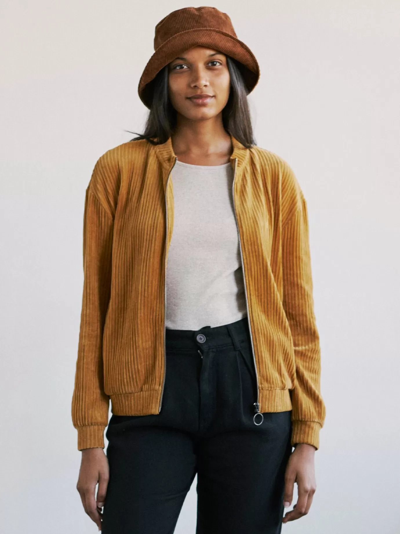 Twothirds Fram-Golden Brown^Women Jackets | Zip Sweatshirts