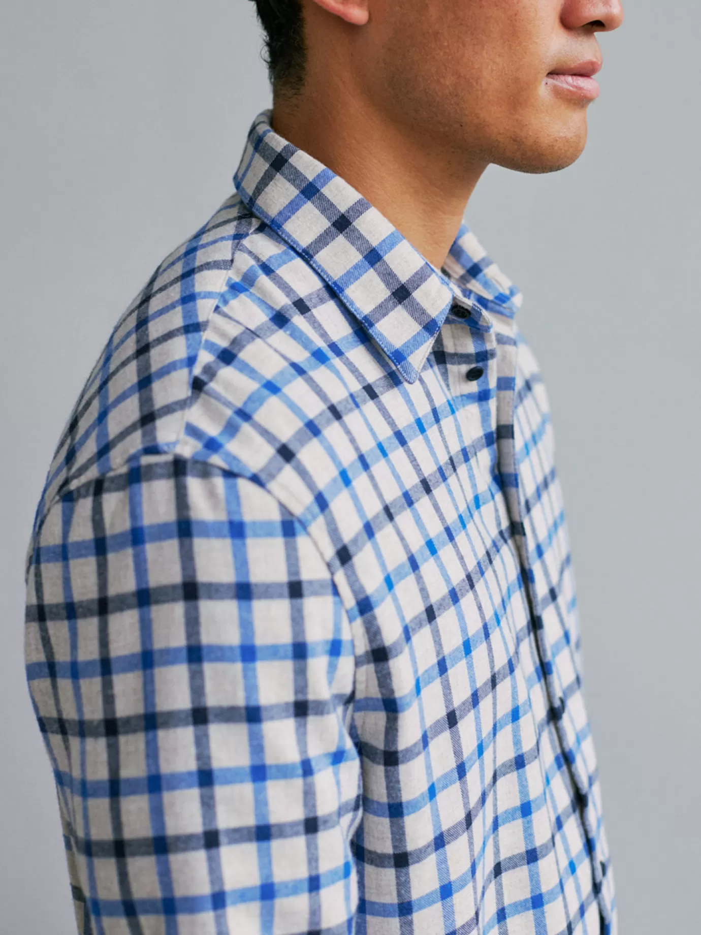 Twothirds Hareby-Grey/Blue Black^ Shirts