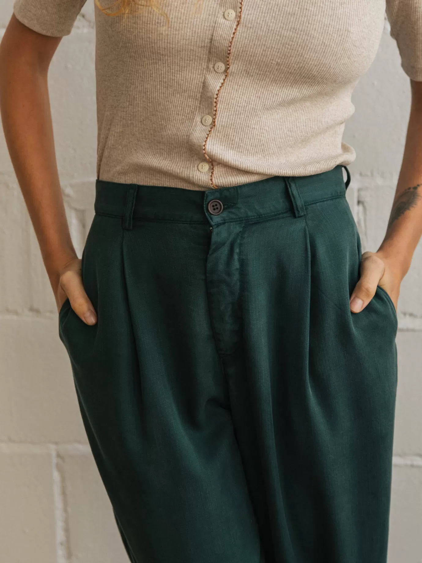 Twothirds Haruku-Forest Green^Women Pants