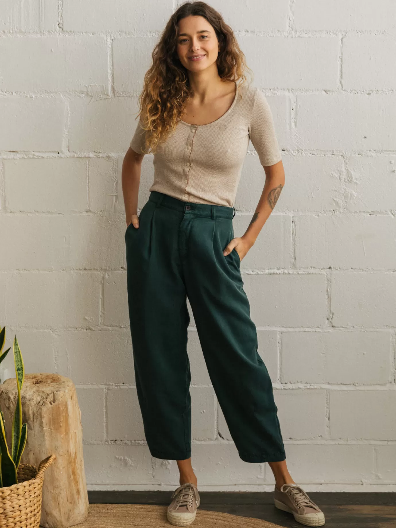 Twothirds Haruku-Forest Green^Women Pants