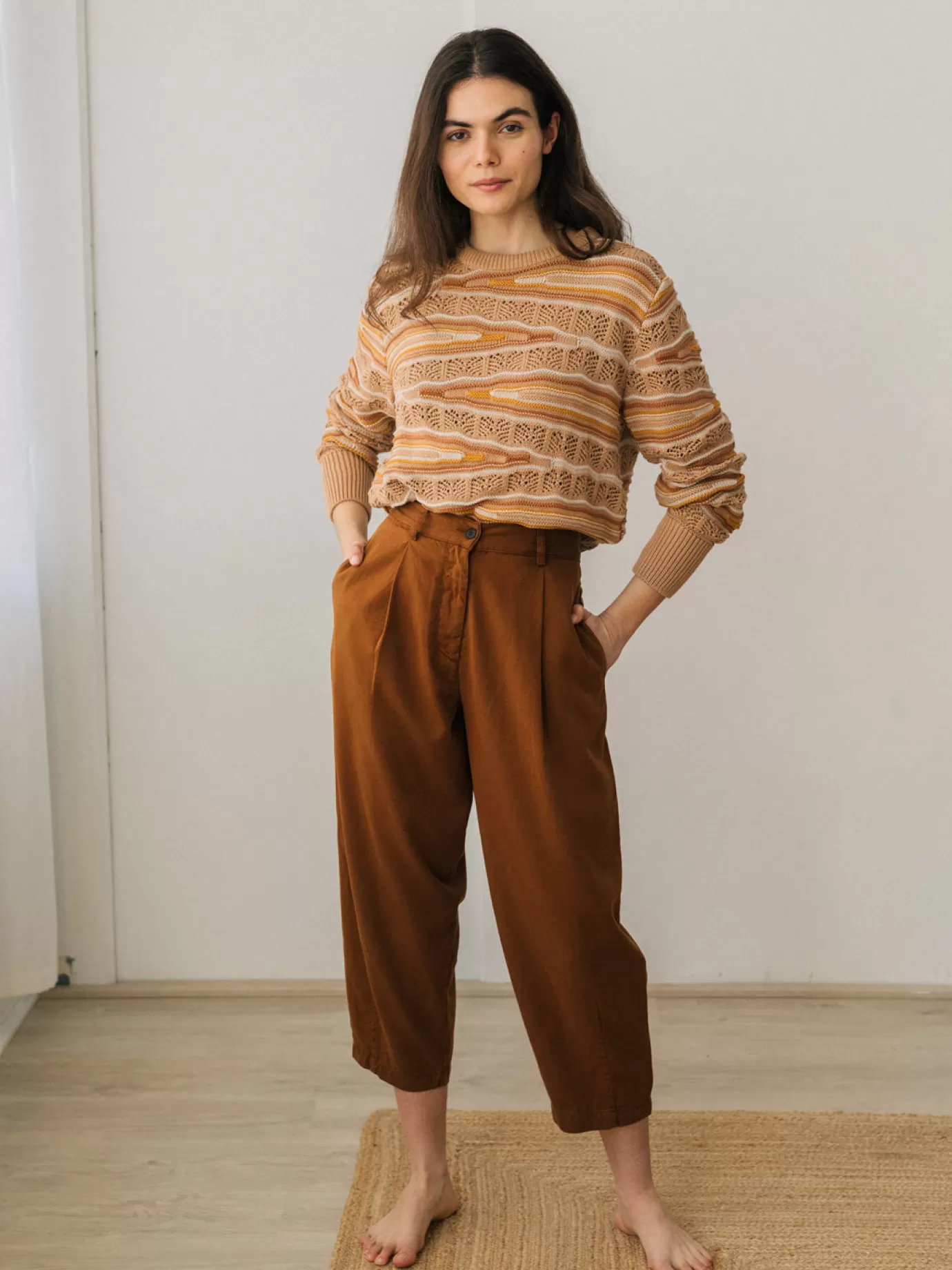 Twothirds Haruku-Old Gold^Women Pants