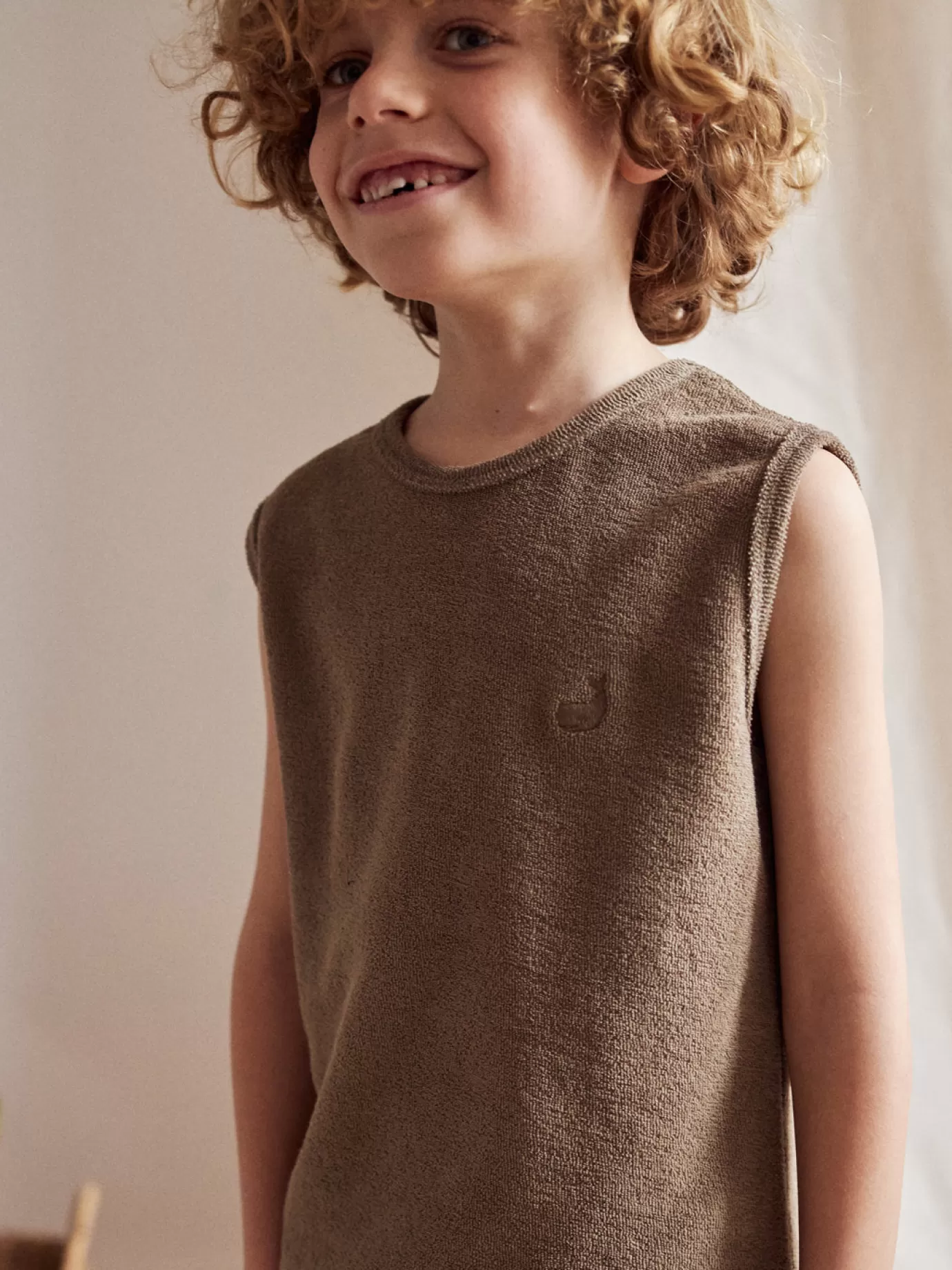 Twothirds Henley-Shitake^Kids Tops