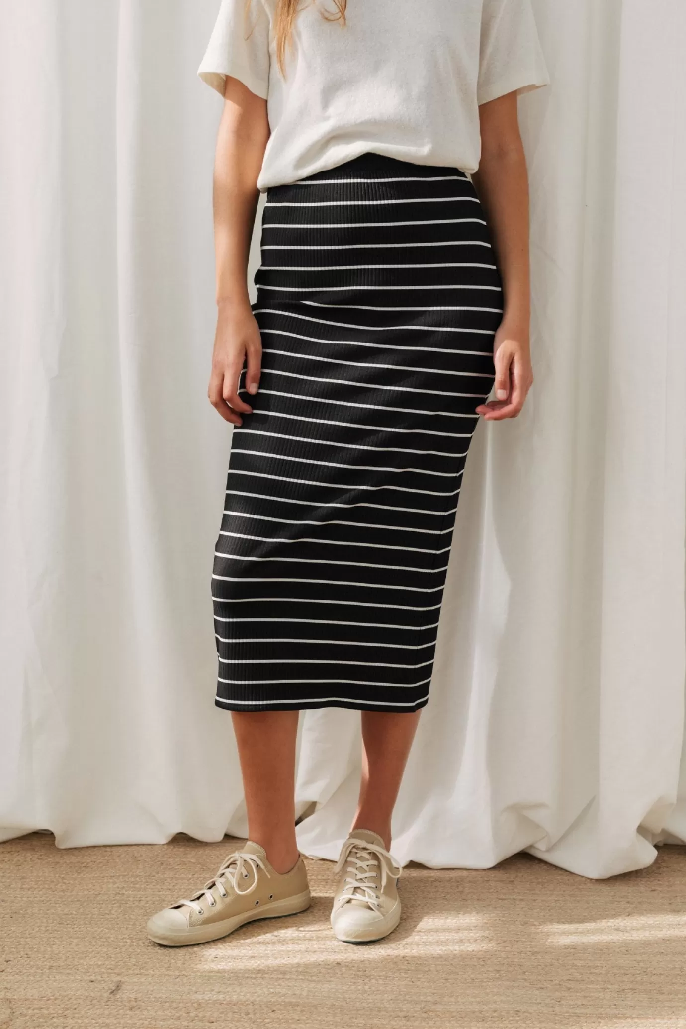 Twothirds Kirjais-Navy Stripes^Women Midi