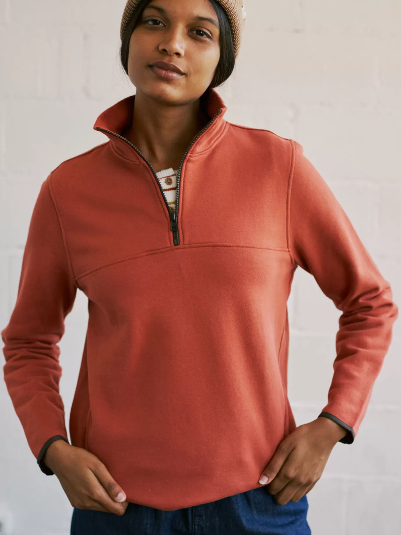 Twothirds Kirton-Baked Clay^Women Zip Sweatshirts