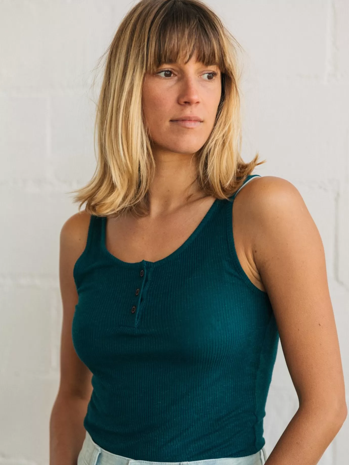 Twothirds Kyushu-Aqua Teal^Women Tops | Tank Tops