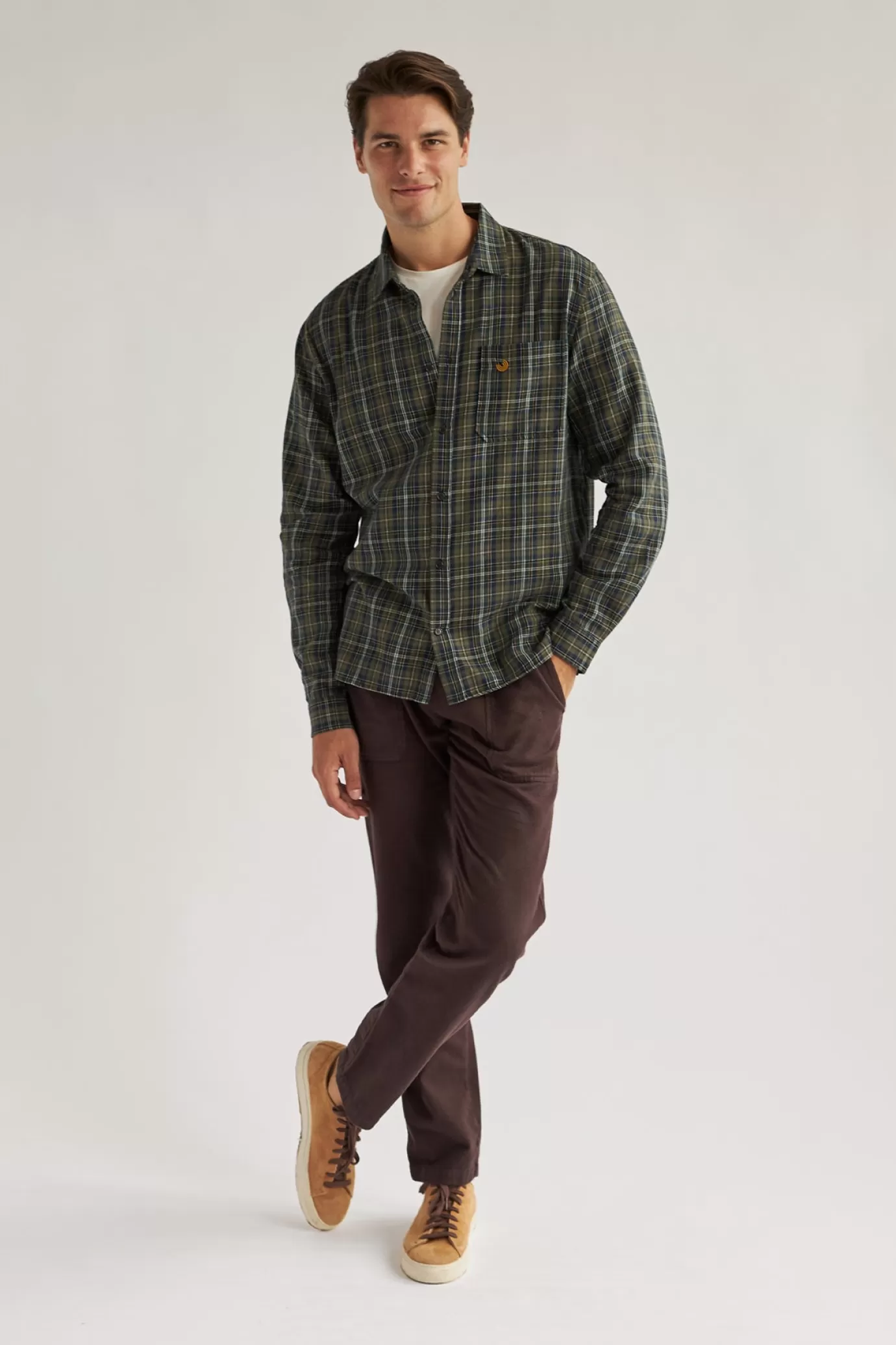 Twothirds Laytown-Green & Navy^ Shirts