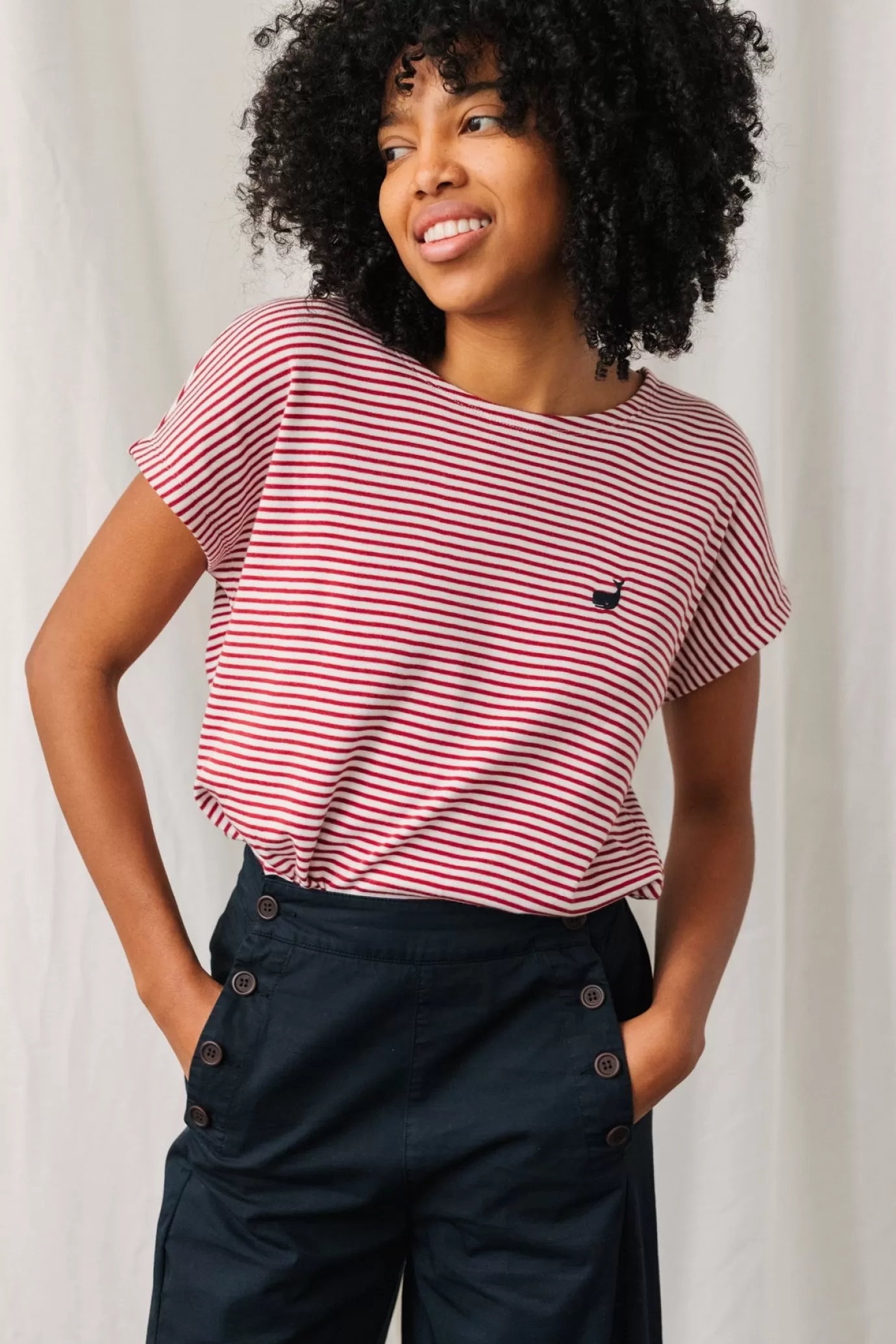 Twothirds Livo-Red Stripes^Women Tops