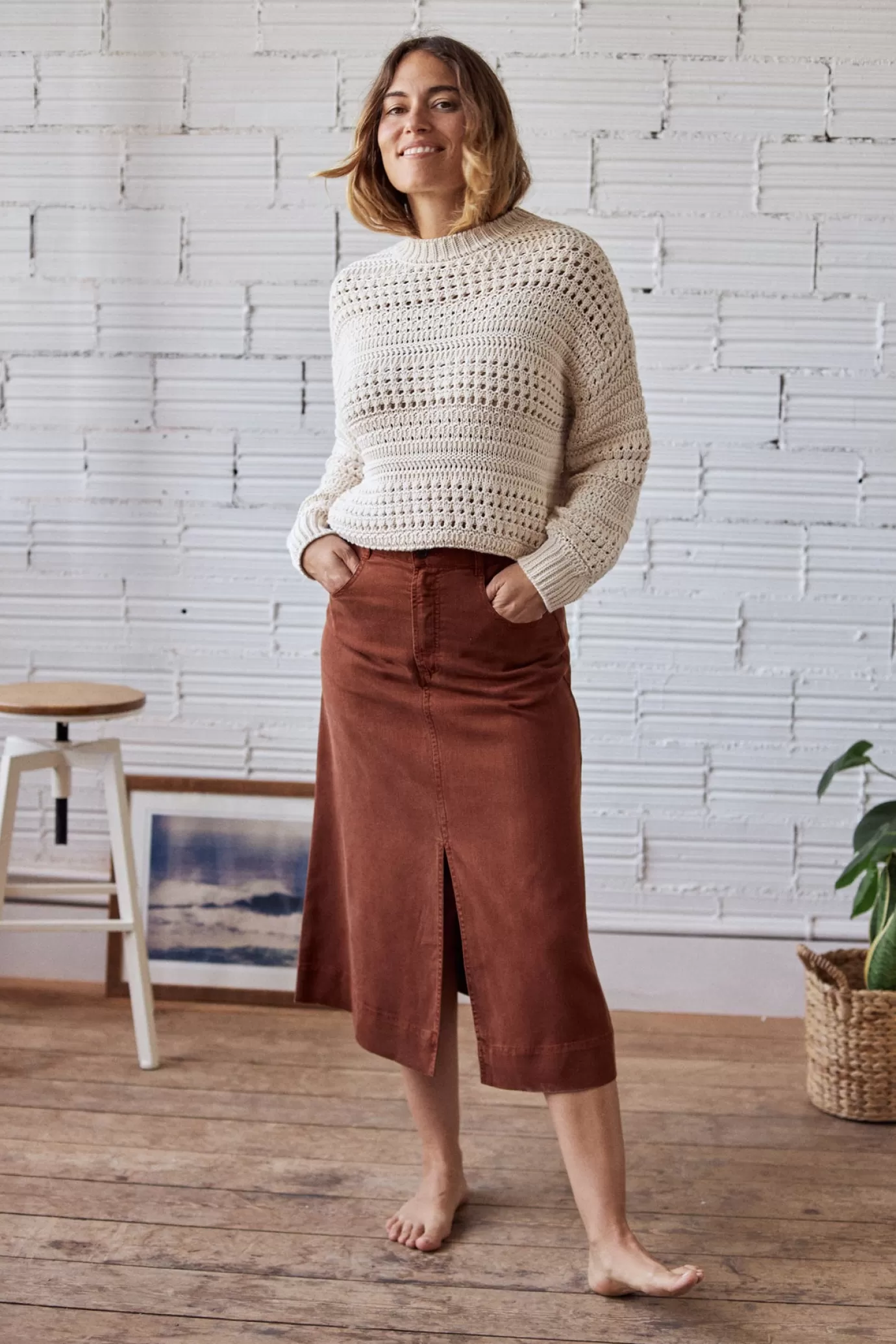 Twothirds Makuka-Ecru^Women Knits