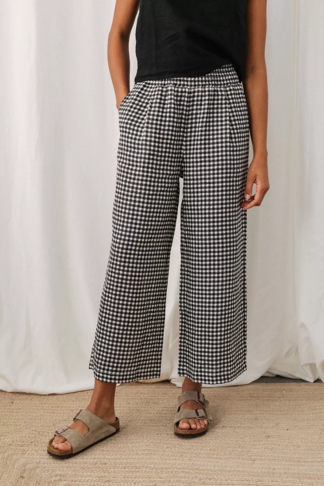 Twothirds Marianne-Vichy Black and White^Women Pants