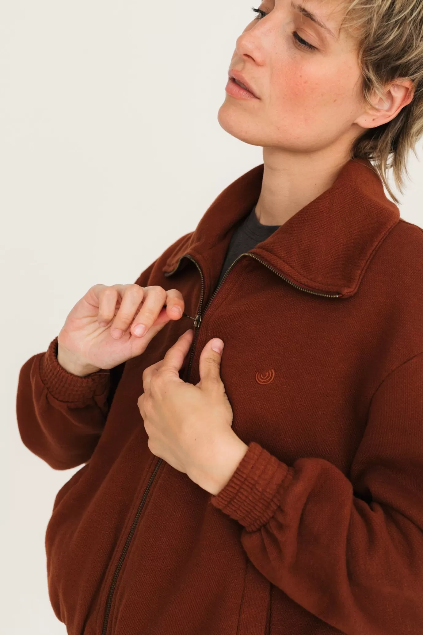 Twothirds Merig-Toffee^Women Zip Sweatshirts