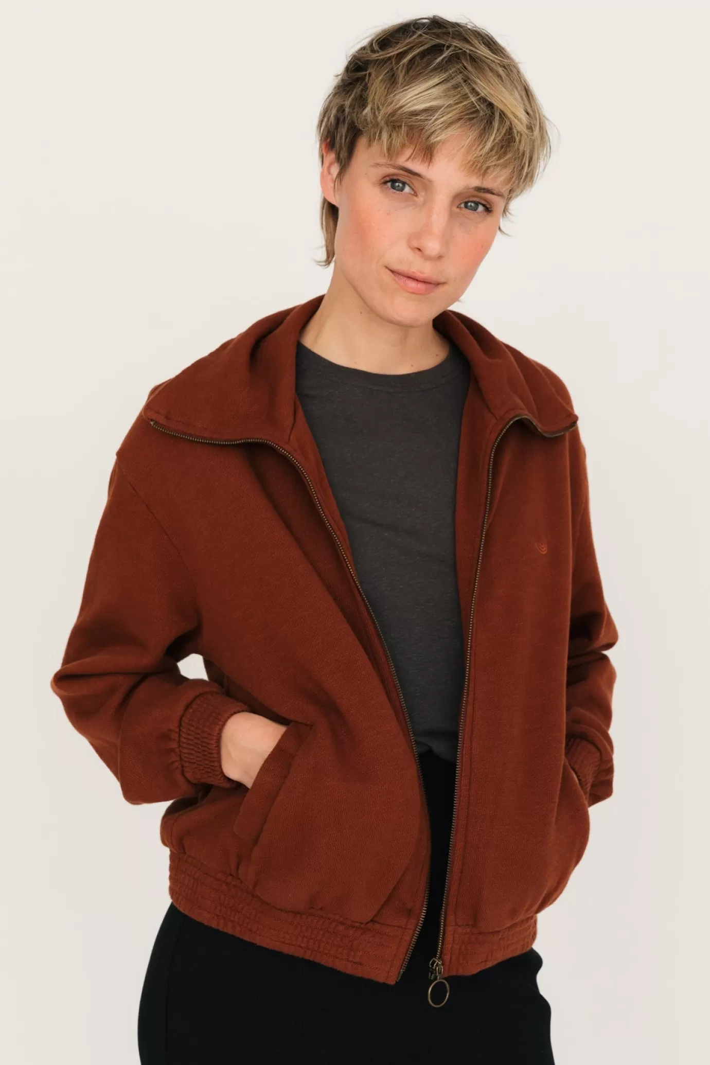 Twothirds Merig-Toffee^Women Zip Sweatshirts