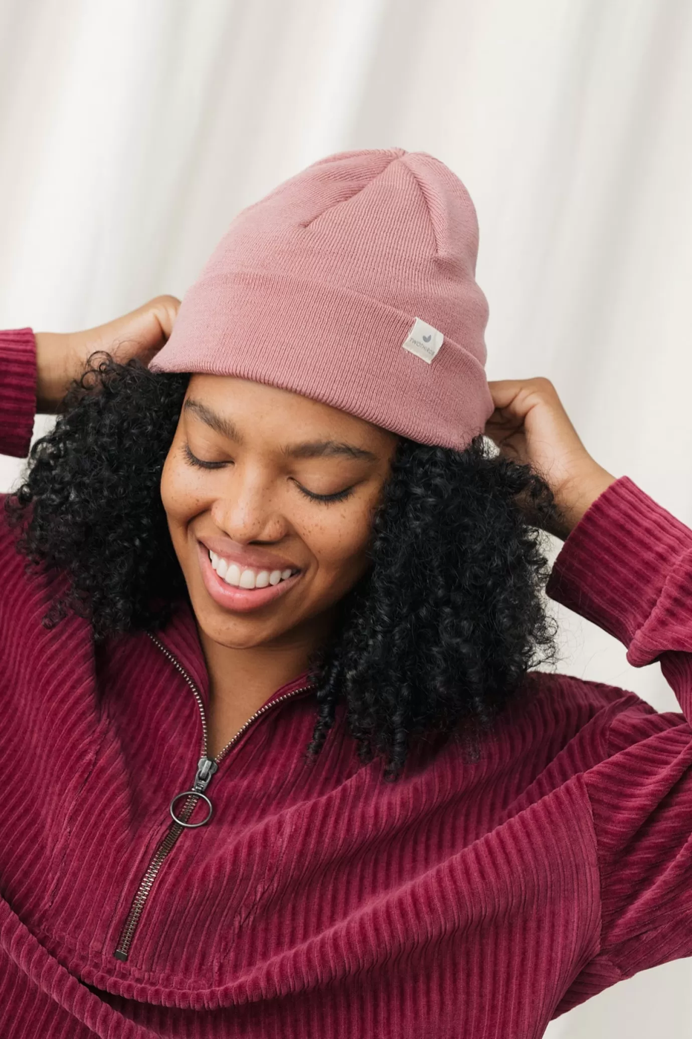 Twothirds Merino Beanie-Pink^ Headwear