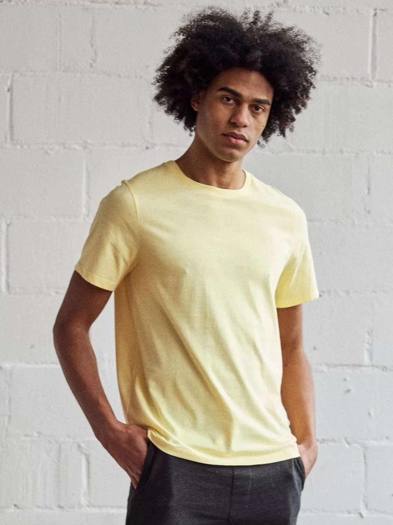 Twothirds Monothaki-Pale Yellow^ T-Shirts