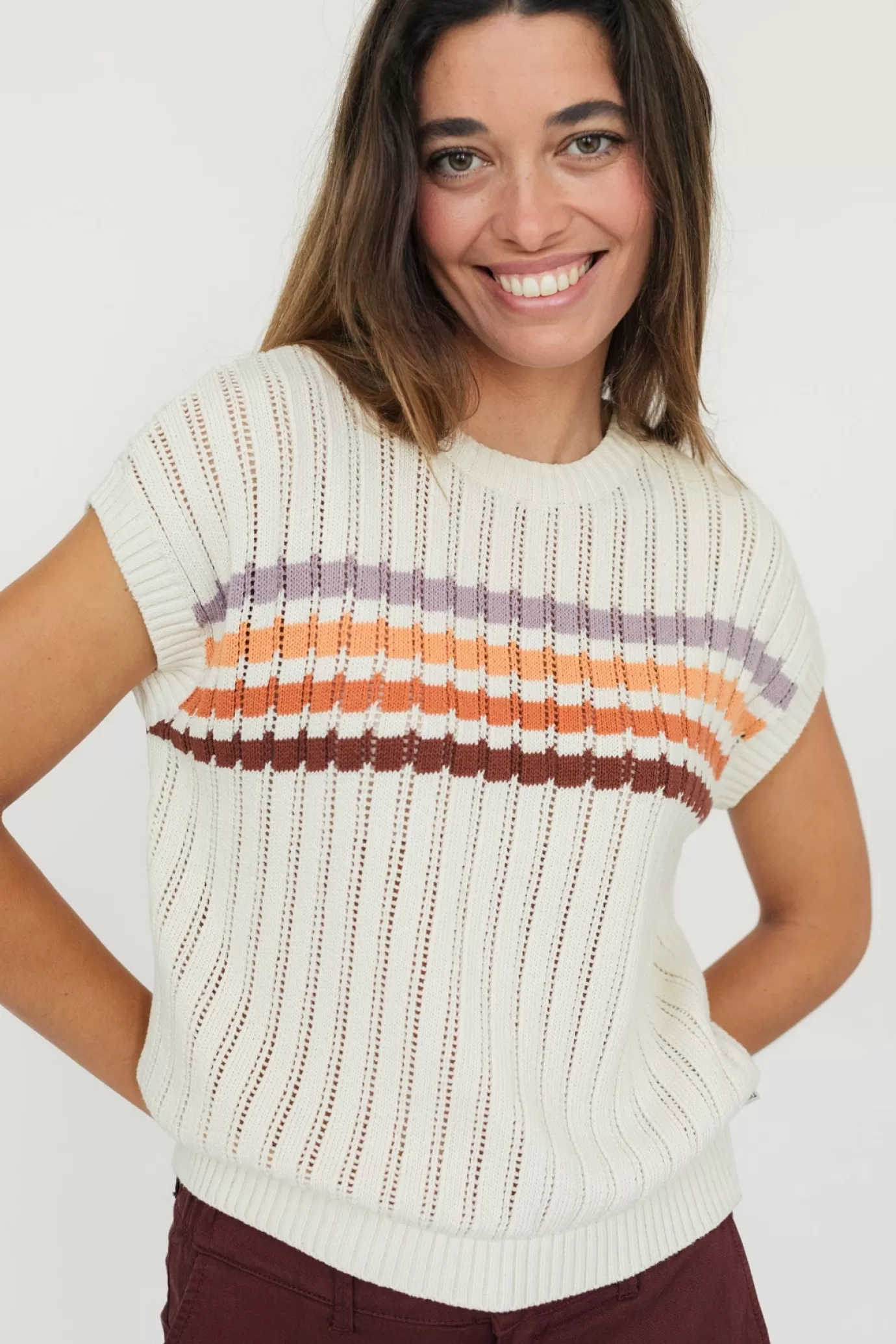 Twothirds Motutapu-Ecru^Women Knits