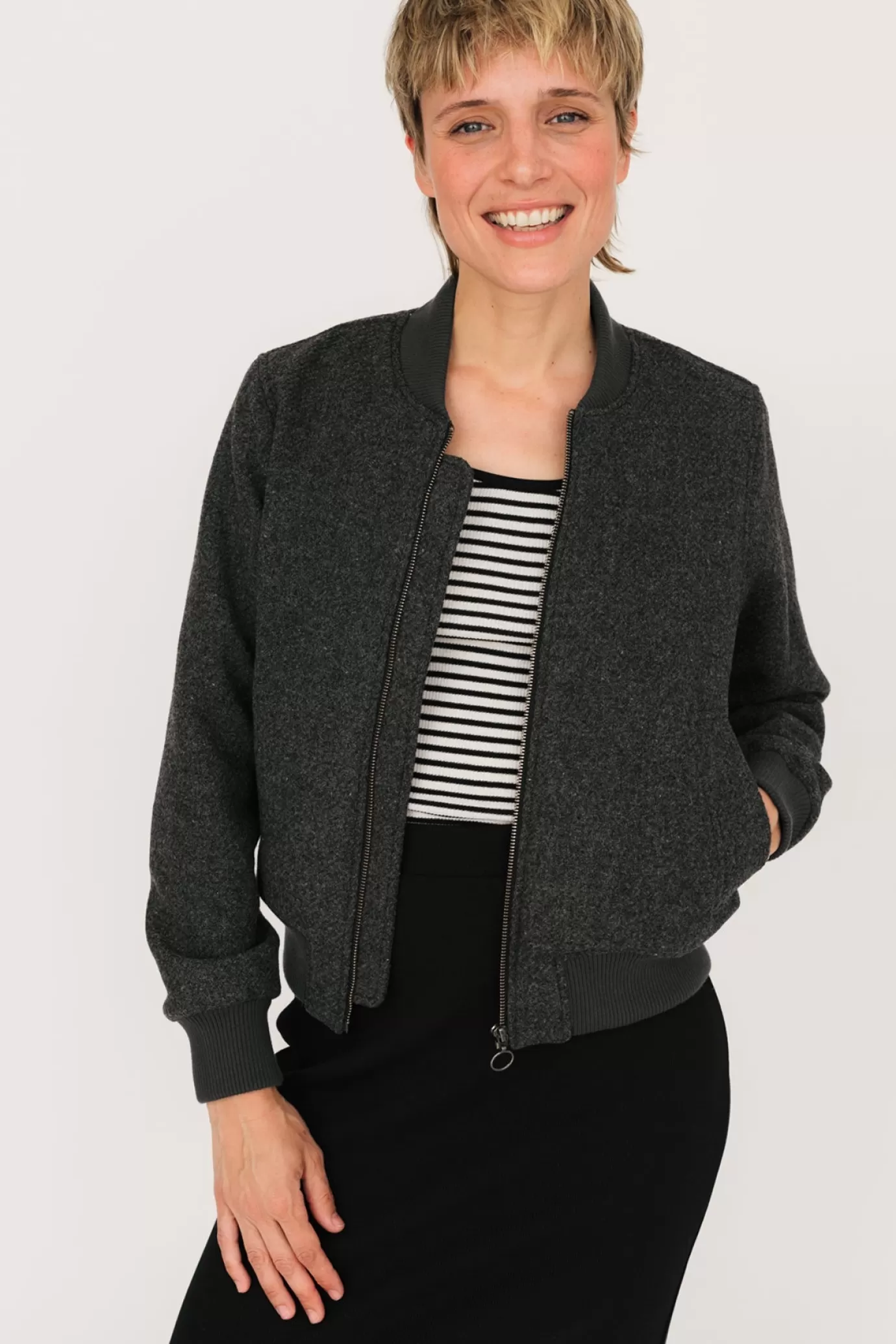 Twothirds Nancowry-Grey Melange^Women Jackets