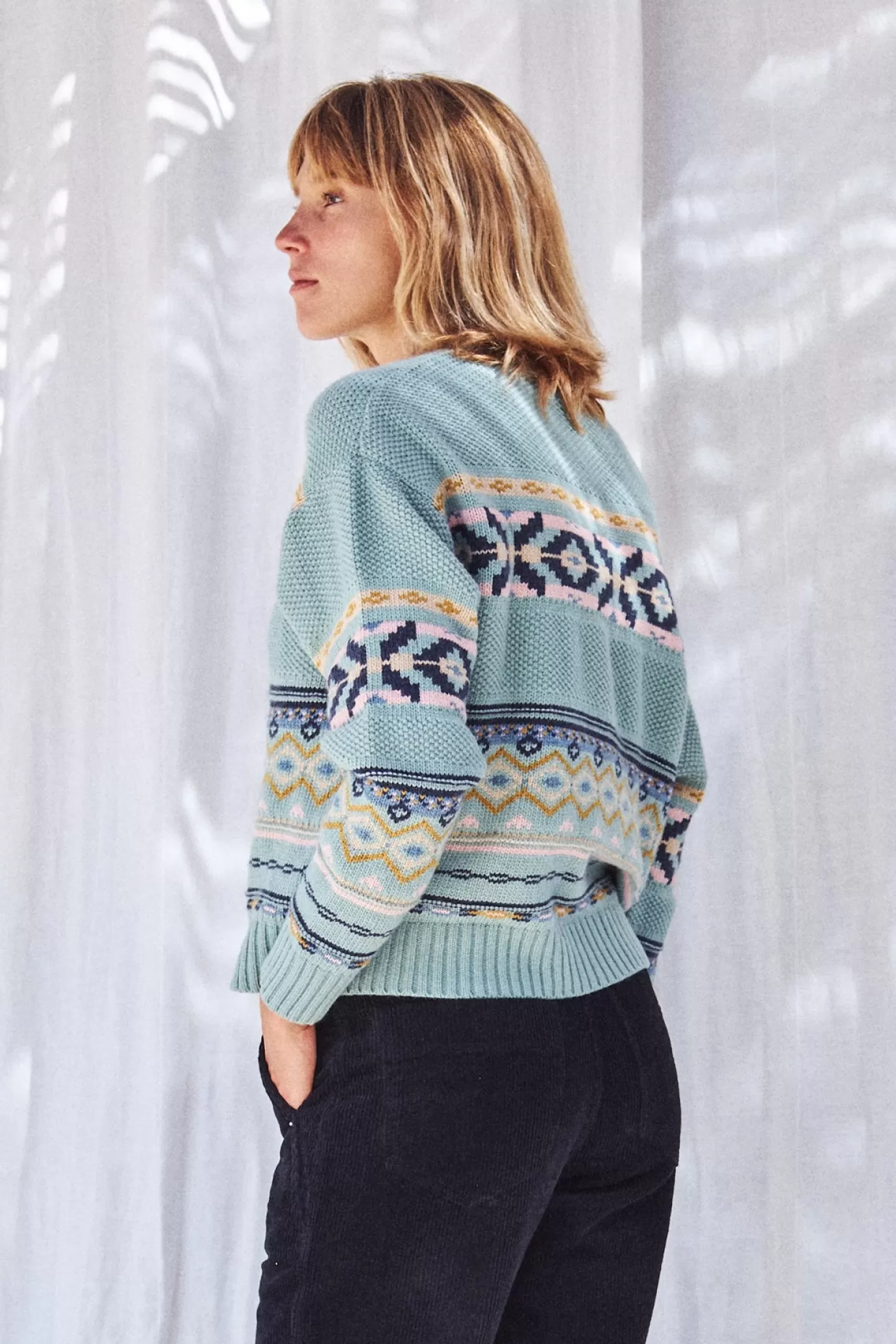 Twothirds Nukuoro-Dusty Aqua^Women Knits