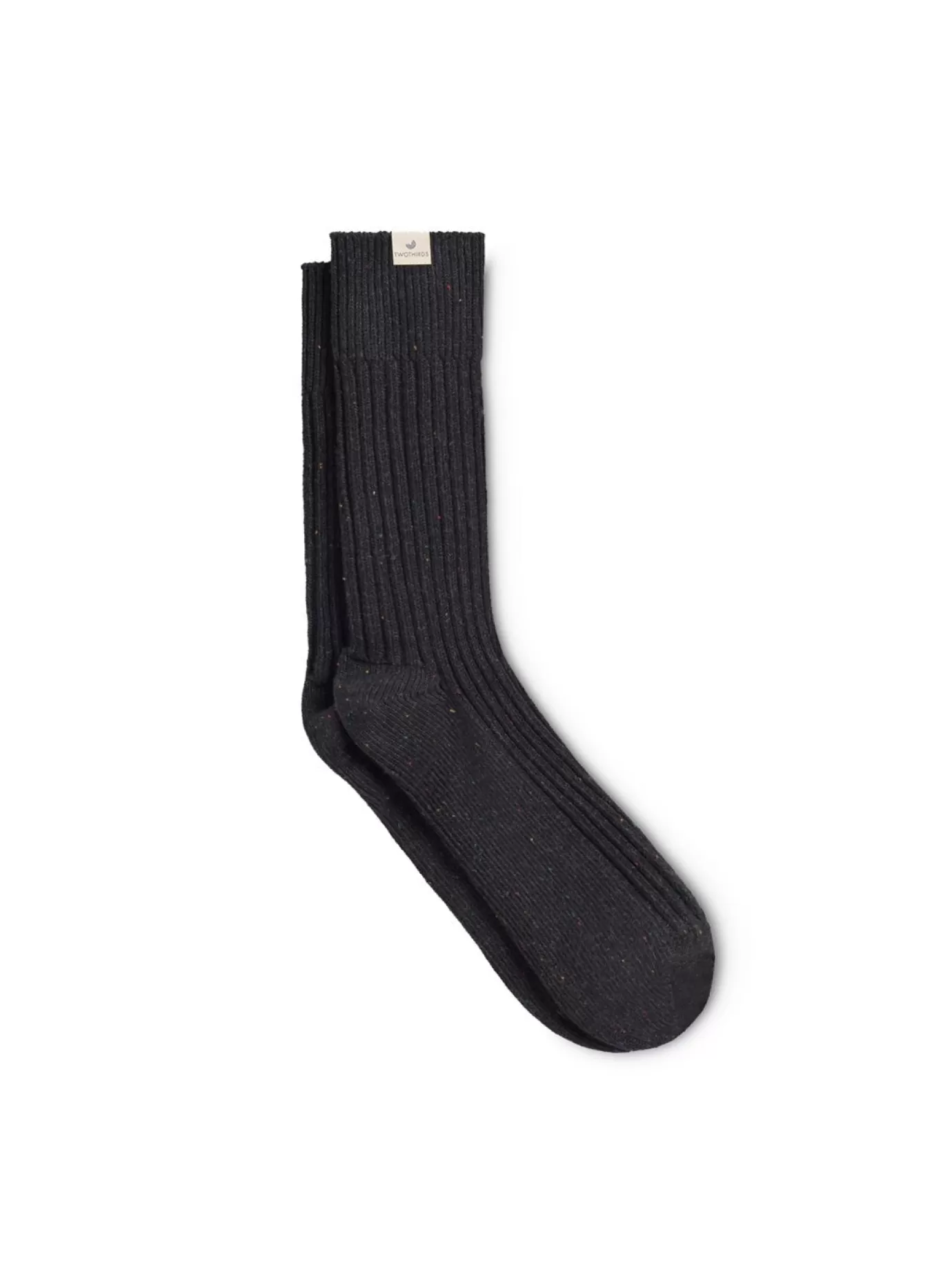 Twothirds Nyord-Rib Black Neps^ Socks