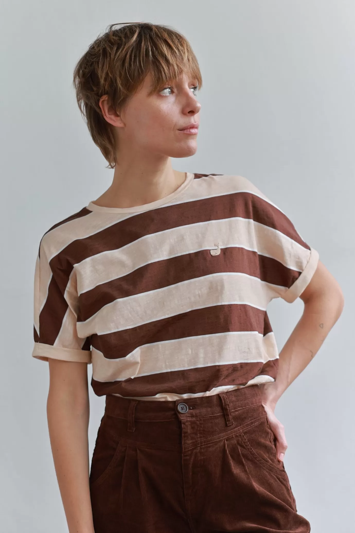 Twothirds Oxna-Hot Chocolate Stripes^Women Tops