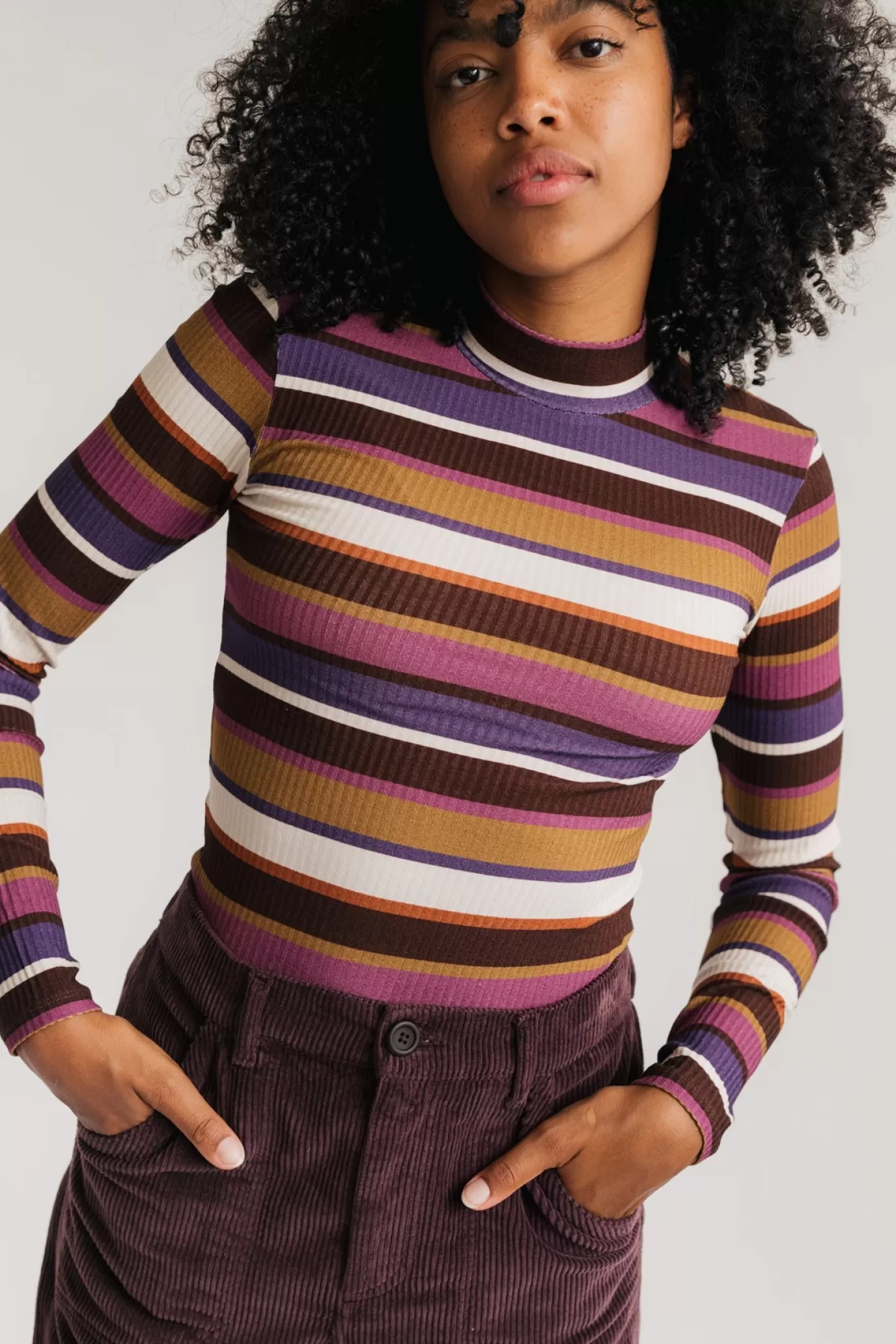 Twothirds Portumna-Multicolour Stripes^Women Tops