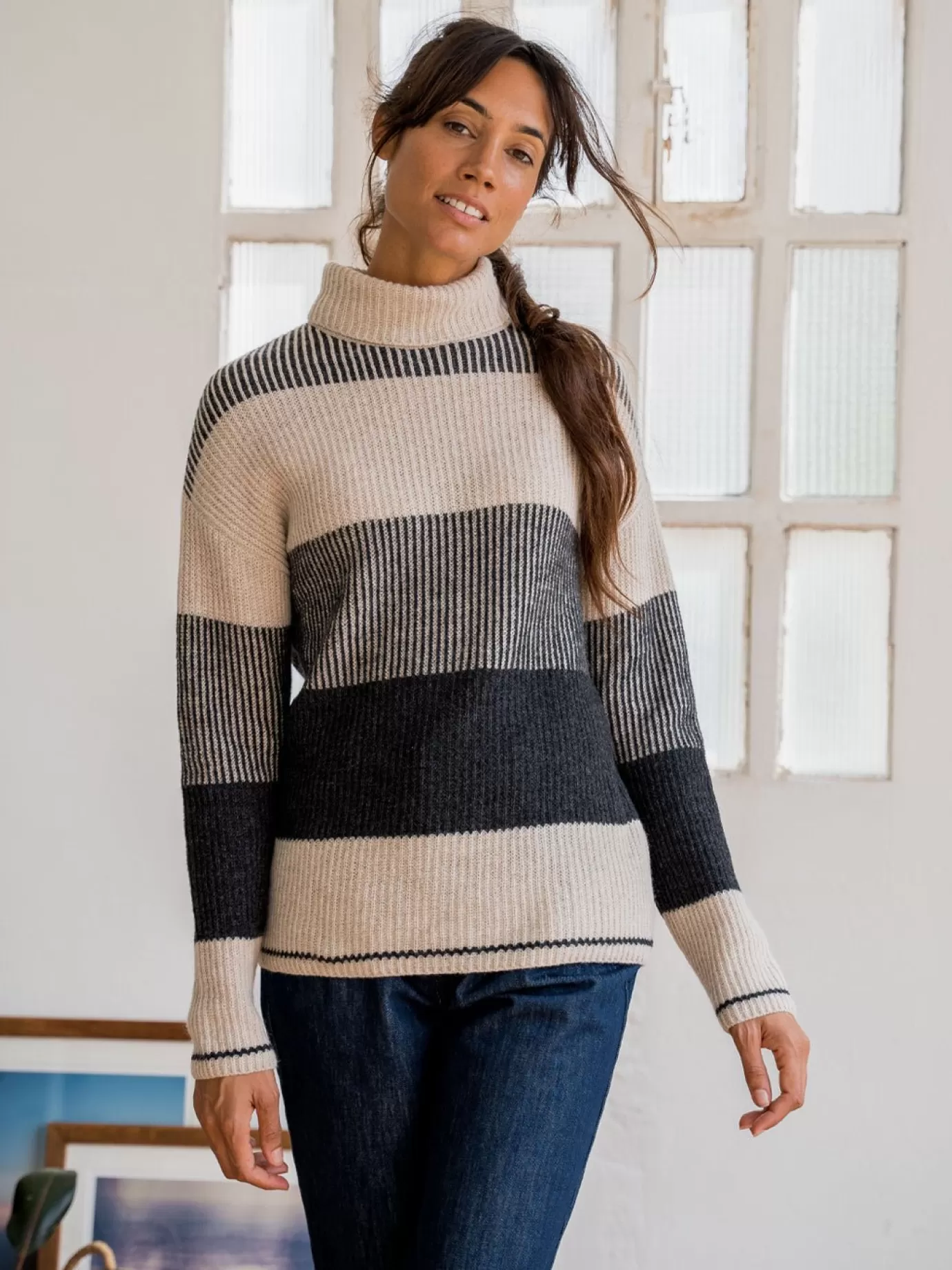 Twothirds Raitoru-Bicolour Grey^Women Knits