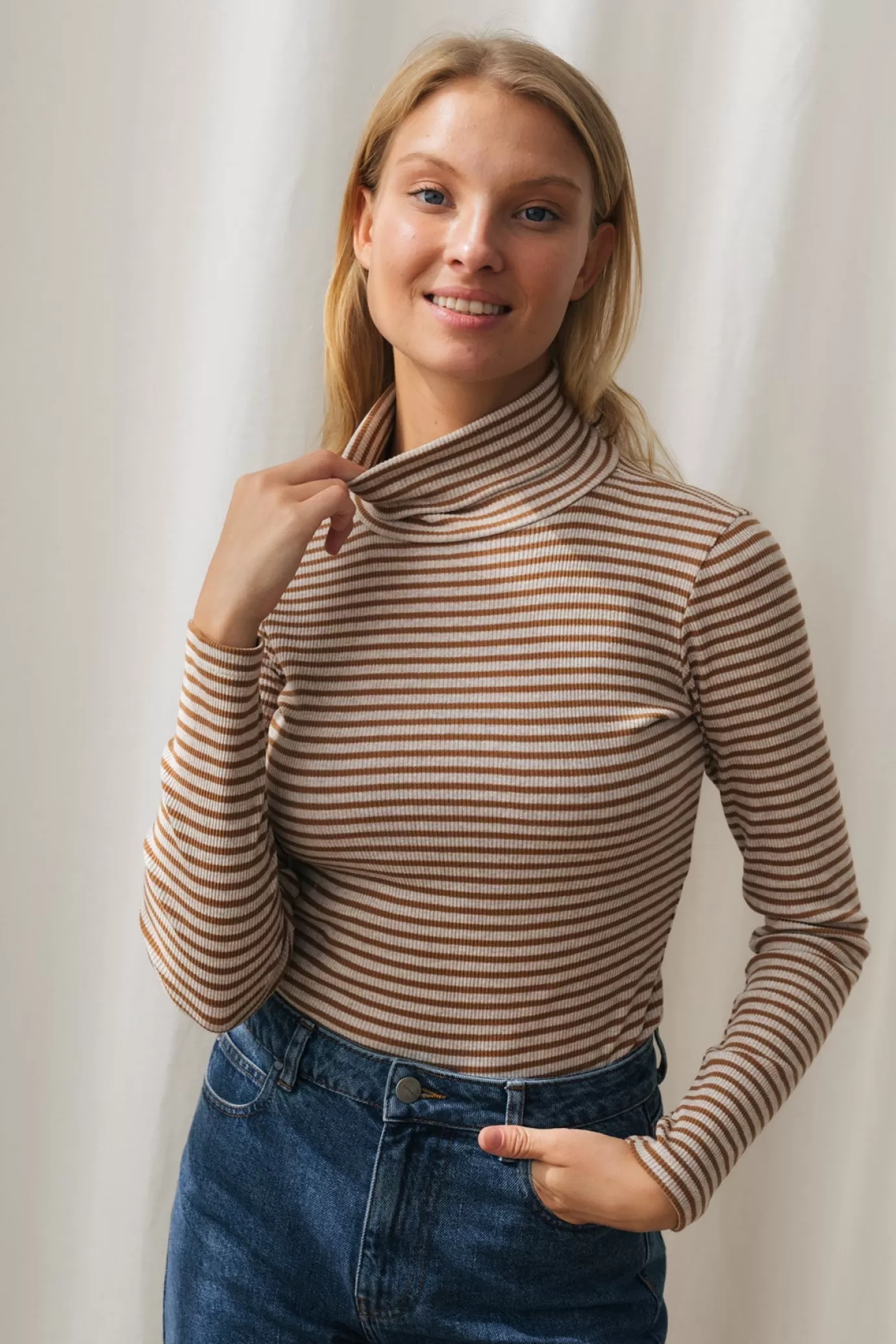 Twothirds Rosguill-Camel Stripes^Women Tops