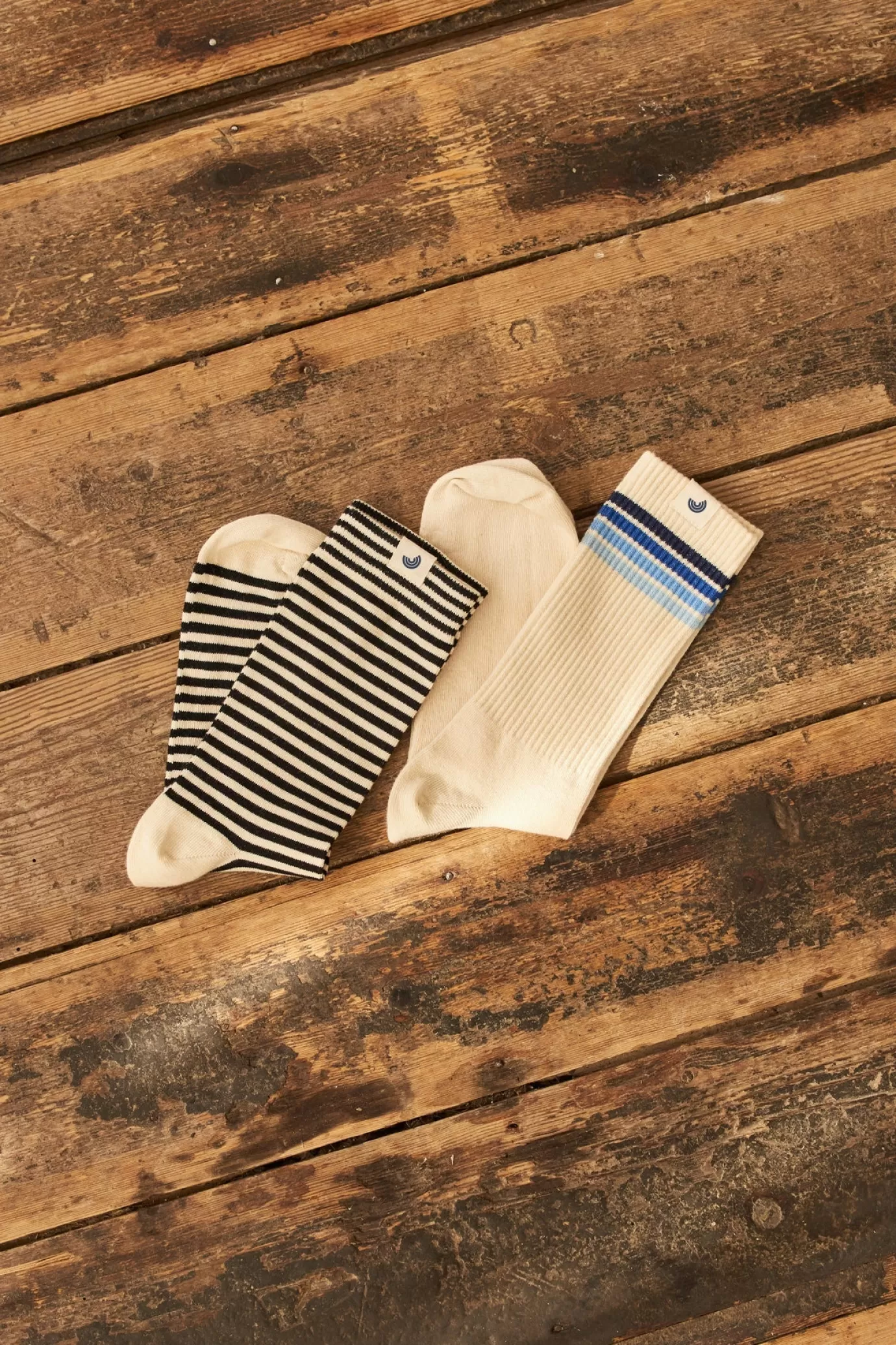 Twothirds Spike-Black & White^ Socks