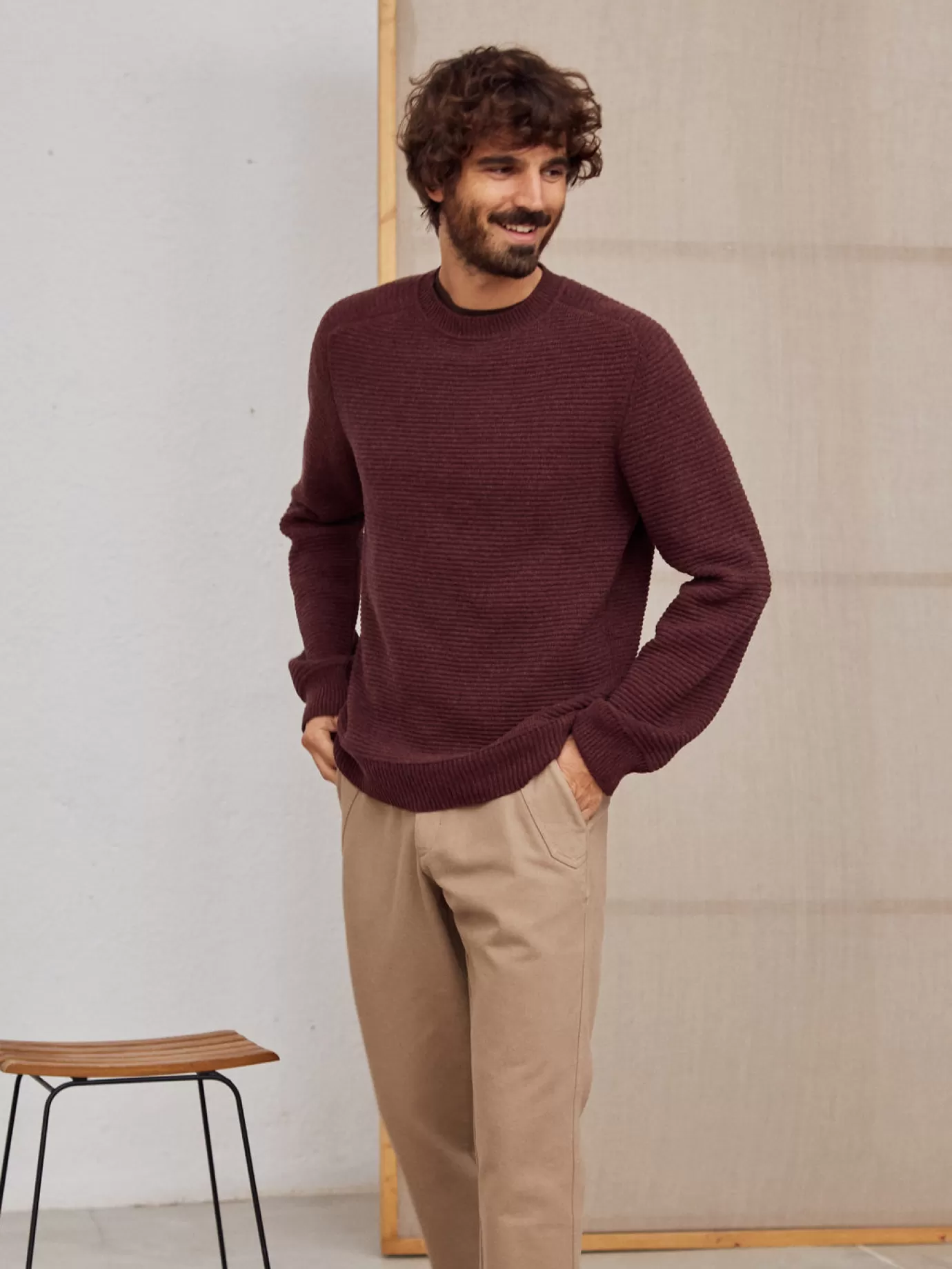 Twothirds Yap-Burgundy Melange^ Wool