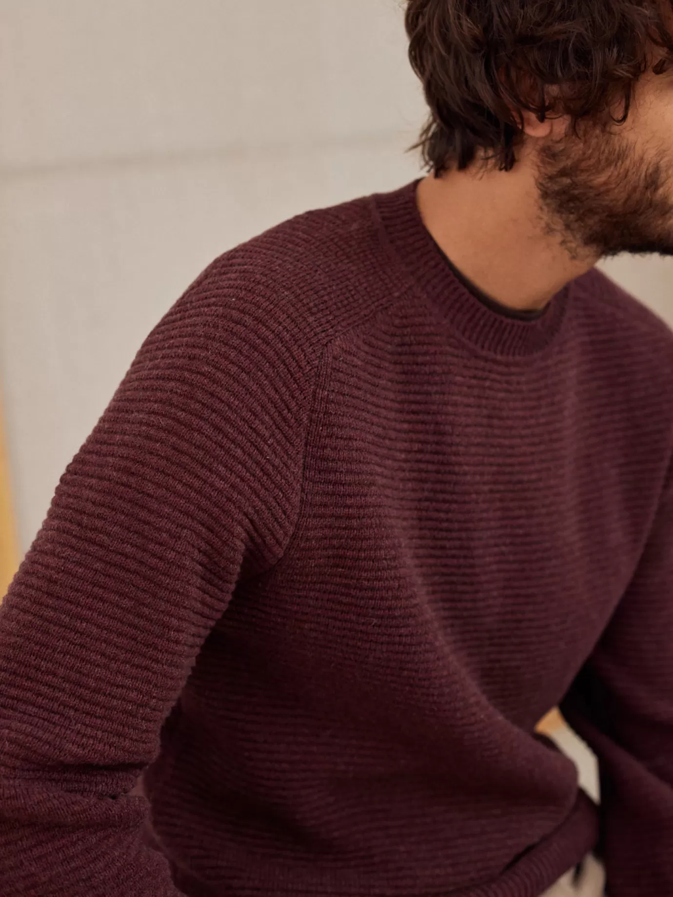 Twothirds Yap-Burgundy Melange^ Wool